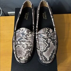 G.H. Bass Snakeskin Print Weejuns Larson Lug Penny Loafers Men’s 9